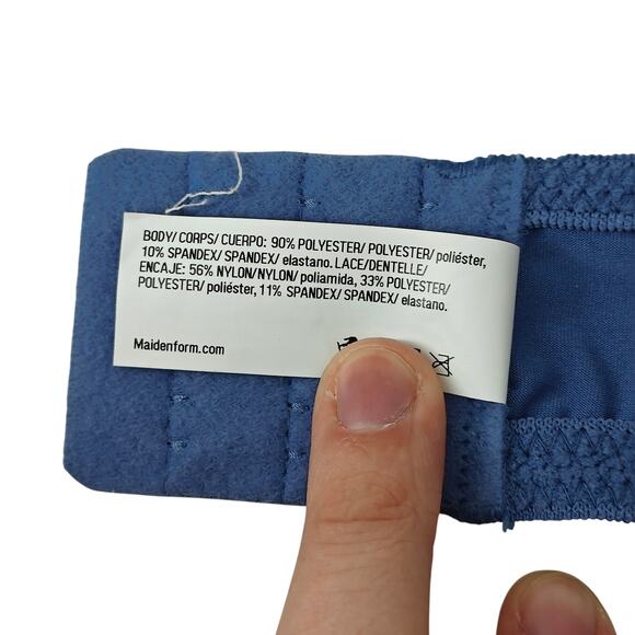 Maidenform Self Expressions Convertible Push-up Lace Wing Bra 5809 Blue 40DD - Picture 3 of 4